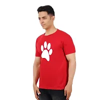 VINTAGE DREAM AND DEVICE OF LEAF Men's Cotton Regular Fit Half Sleeve Foot Printed Casual Tshirt (Red, Size L)-thumb3