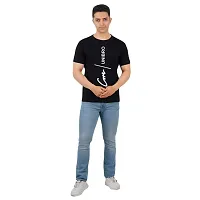 VINTAGE DREAM AND DEVICE OF LEAF Men's Cotton Regular Fit Half Sleeve Univro Printed Casual Tshirt (Black, Size 2XL)-thumb2