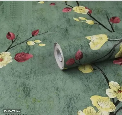 home decorative green floral wall paper-thumb0