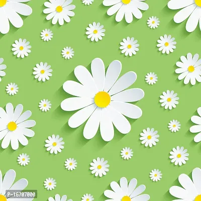 Green and white flower wall paper-thumb0