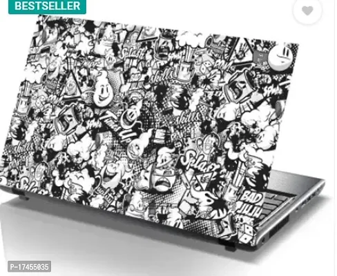 BLACK AND WHITE LAPTOP SKIN STICKER-thumb0