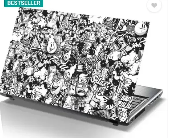 BLACK AND WHITE LAPTOP SKIN STICKER