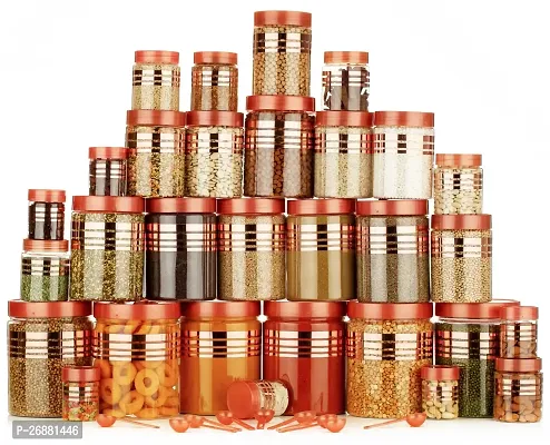 Designer Kitchen Containers Grocery Container Set Of 30 Rose Gold - Kitchen Storage