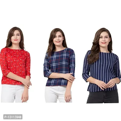 The LIONS'S Share Combo Pack of 3 Women's Regular fit Top-thumb0