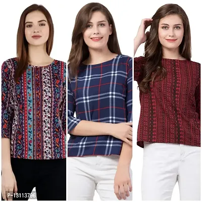 The Lion's Share Combo Pack of 3 Stylish Tops for Women and Girls.(L) - Var-18