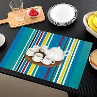 THE LION'S SHARE Placemats Set of 6, Heat Resistant, Washable PVC Table Mats, Woven Vinyl Dining Table, Non-Slip Stain Resistant Kitchen Table Placemats Easy to Clean-TLA014-thumb4