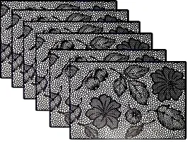 THE LION'S SHARE Placemats Set of 6, Heat Resistant, Washable PVC Table Mats, Woven Vinyl Dining Table, Non-Slip Stain Resistant Kitchen Table Placemats Easy to Clean-TLA017-thumb2