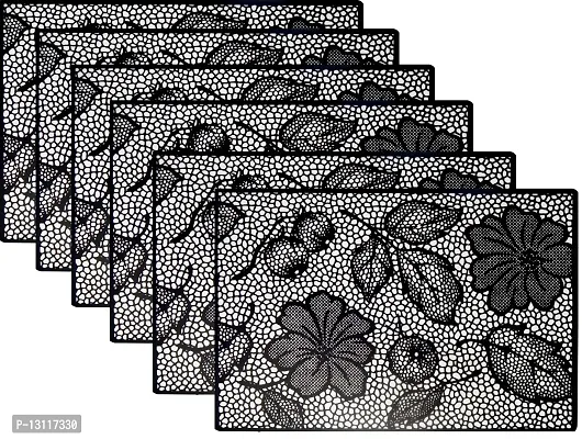 THE LION'S SHARE Placemats Set of 6, Heat Resistant, Washable PVC Table Mats, Woven Vinyl Dining Table, Non-Slip Stain Resistant Kitchen Table Placemats Easy to Clean-TLA017-thumb3