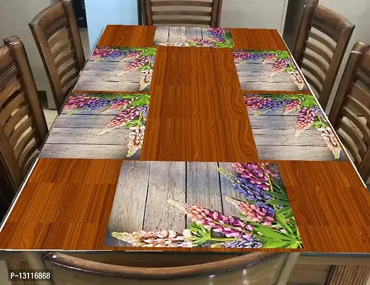 THE LION'S SHARE Placemats Set of 6, Heat Resistant, Washable PVC Table Mats, Woven Vinyl Dining Table, Non-Slip Stain Resistant Kitchen Table Placemats Easy to Clean-TLA016