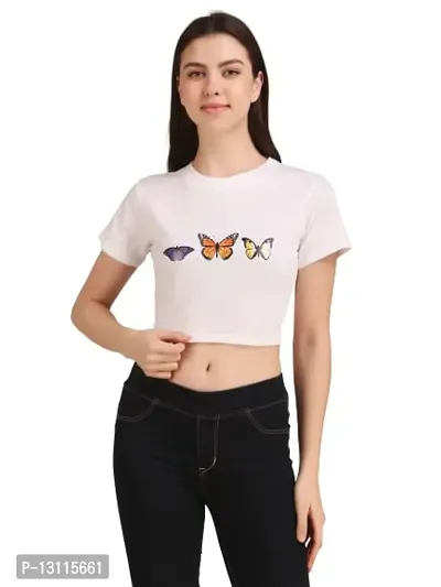 THE LION'S SHARE Official Powerpuff Girls: Saving The Day Womens and Girls Graphic Printed Cotton Crop-thumb4