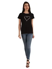 THE LION'S SHARE REVEXO Cotton Half Sleeve Printed T-Shirt for Women/GirlsTshirt for Women-thumb5