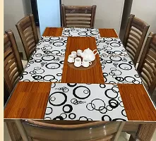 THE LION'S SHARE Placemats Set of 6, Heat Resistant, Washable PVC Table Mats, Woven Vinyl Dining Table, Non-Slip Stain Resistant Kitchen Table Placemats Easy to Clean-TLA018-thumb1