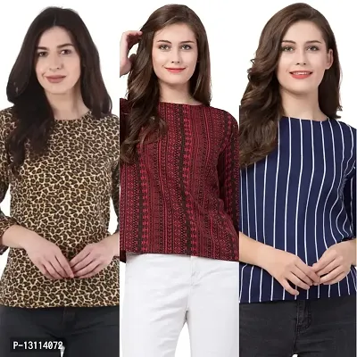 The LIONS'S Share Combo Pack of 3 Women's Regular fit Top (S) - Var-176