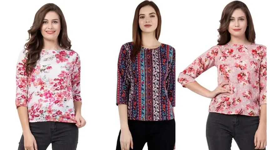 The Lion's Share Combo Pack of 3 Stylish Tops for Women and Girls