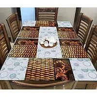 THE LION'S SHARE Placemats Set of 6, Heat Resistant, Washable PVC Table Mats, Woven Vinyl Dining Table, Non-Slip Stain Resistant Kitchen Table Placemats Easy to Clean-TLA013-thumb1