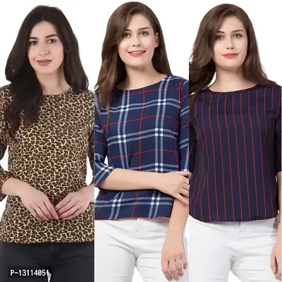 The LIONS'S Share Combo Pack of 3 Women's Regular fit Top (S) - Var-101