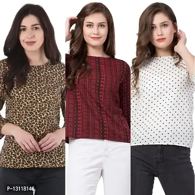 THE LION'S SHARE Women's Regular Wear Round Neck Top .(L)-thumb0