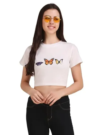 THE LION'S SHARE Official Powerpuff Girls: Saving The Day Womens and Girls Graphic Printed Cotton Crop