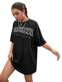 THE LION'S SHARE Oversized Tshirt for Women Half Sleeves Printed T Shirt for Women & Girls Ladies Oversized T Shirts Loose Fit Baggy Tshirt for Women, Drop Shoulder Tshirt for WomenVAR14(M)-thumb2