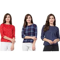 The Lion's Share Women's Printed Regular Fit Top (Combo Pack of 3)(XL) - Var-24-thumb1