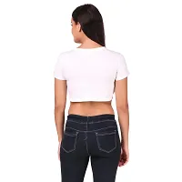 CreadCraft Women's Cotton Crop Top,Size-(S) -Design-117-thumb1