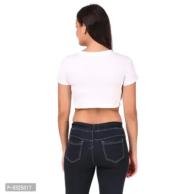 CreadCraft Women's Cotton Crop Top,Size-(S) -Design-117-thumb2