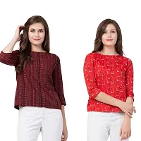 REVEXO Combo Pack of 2 Women's Regular fit Top (XXL) - Var-75-thumb1