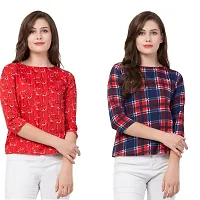 REVEXO Combo Pack of 2 Women's Regular fit Top (S) - Var-66-thumb1