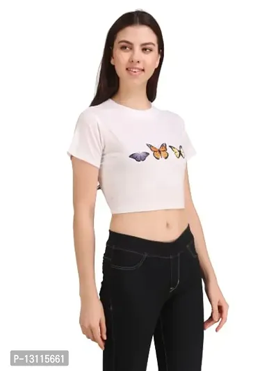 THE LION'S SHARE Official Powerpuff Girls: Saving The Day Womens and Girls Graphic Printed Cotton Crop-thumb3