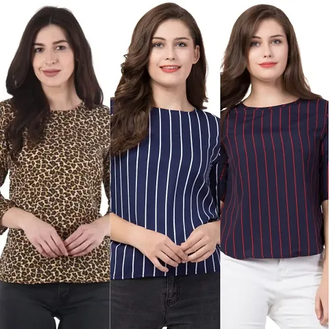 The LIONS'S Share Combo Pack of 3 Women's Regular fit Top