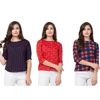 The Lion's Share Combo Pack of 3 Diverse Women's Regular Fit Top(M) - Var-37-thumb1