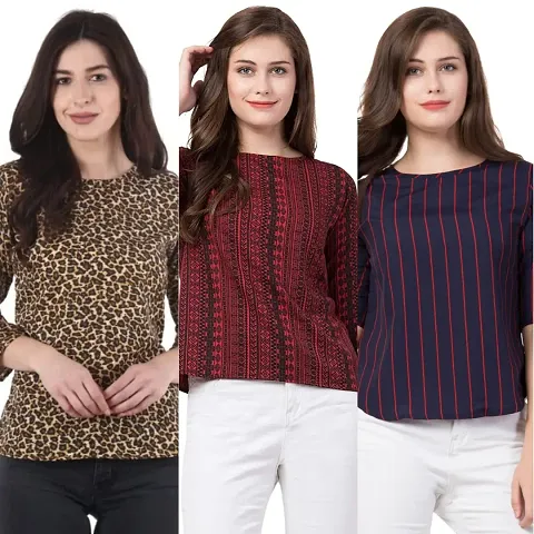 The LIONS'S Share Combo Pack of 3 Women's Regular fit Top