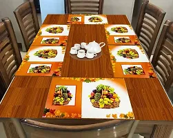 THE LION'S SHARE Placemats Set of 6, Heat Resistant, Washable PVC Table Mats, Woven Vinyl Dining Table, Non-Slip Stain Resistant Kitchen Table Placemats Easy to Clean-TLA014-thumb1