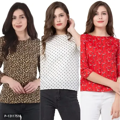 THE LION'S SHARE Women's Regular Wear Round Neck Top .(XL) 24-thumb0