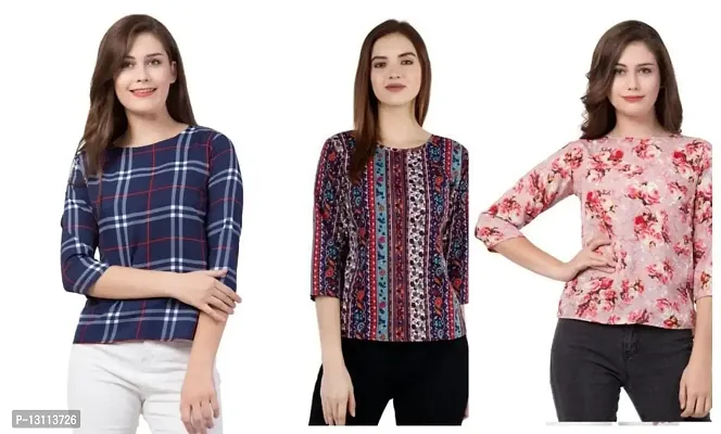 The Lion's Share Combo Pack of 3 Stylish Tops for Women and Girls.(L) - Var-33