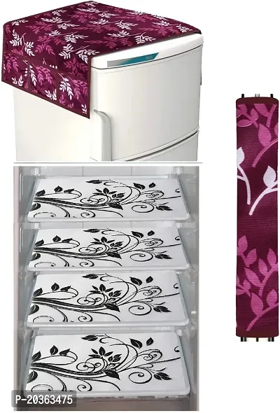 Combo of Exclusive Decorative Fridge Top Cover  Fridge Mat