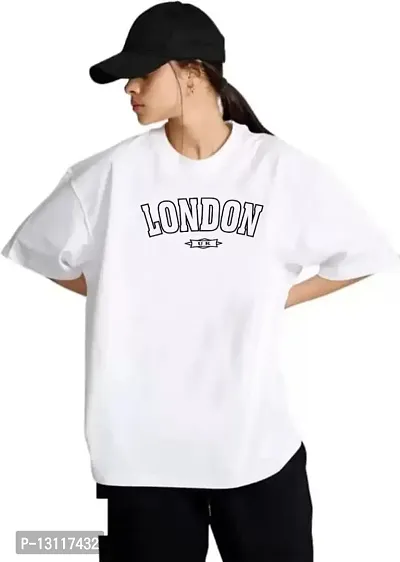 THE LION'S SHARE Oversized Tshirt for Women Half Sleeves Printed T Shirt for Women  Girls Ladies Oversized T Shirts Loose Fit Baggy Tshirt for Women, Drop Shoulder Tshirt for Women