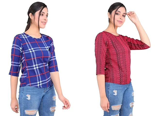 REVEXO Combo Pack of 2 Women's Regular fit Top