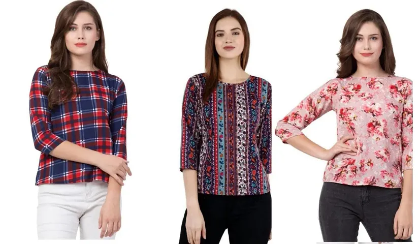 The Lion's Share Combo Pack of 3 Stylish Tops for Women and Girls