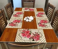 THE LION'S SHARE Placemats Set of 6, Heat Resistant, Washable PVC Table Mats, Woven Vinyl Dining Table, Non-Slip Stain Resistant Kitchen Table Placemats Easy to Clean-TLA012-thumb1