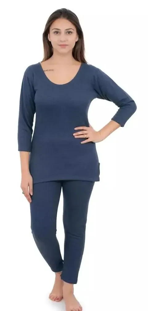 Stylish Solid Thermal Set For Women