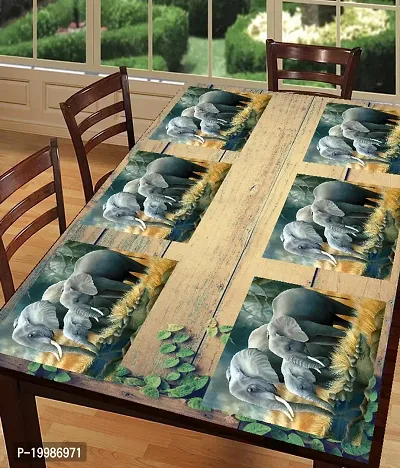 THE LIONS SHARE Placemats Table Mats|PVC Washable Place Mats|Linning Design  Dining Kitchen Restaurant Table (Set of 6, Brown, Polyvinyl Chloride)-thumb0