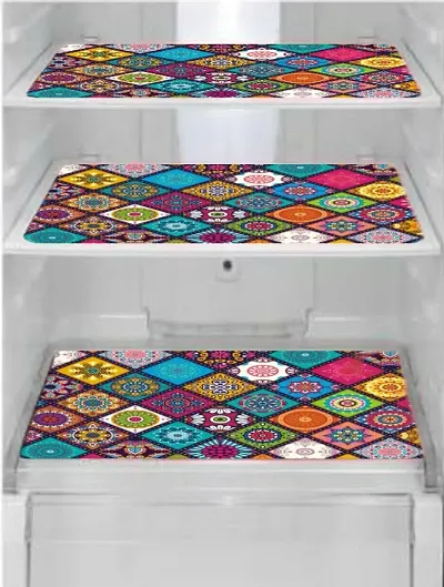 PVC Fridge Mats Set of 3 (12 X 18 Inches) Vol 3