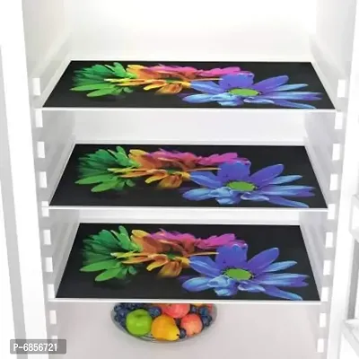 PVC Fridge Mats Set of 3 (12 X 18 Inches) (Multicolour)