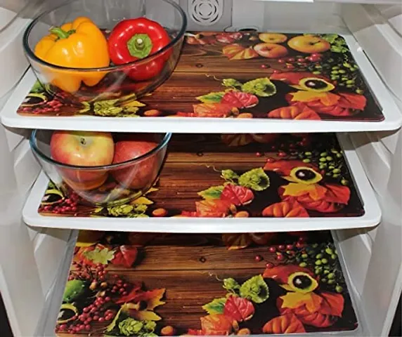 PVC Fridge Mats Set of 3 (12 X 18 Inches) Vol 5