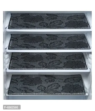 PVC Fridge Mats Set of 4 (12 X 18 Inches) (Multicolour)