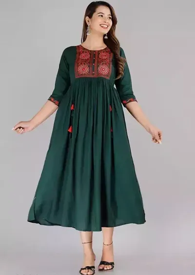 Stylish Anarkali Crepe Kurti For Women