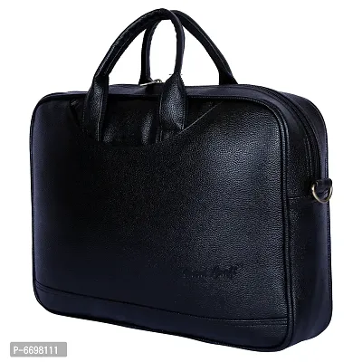 Stylish Leather Laptop Messenger Bag For Men 1 Main Compartment and 2 side Compartments-thumb0
