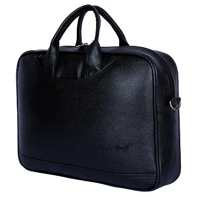 Stylish Leather Laptop Messenger Bag For Men 1 Main Compartment and 2 side Compartments