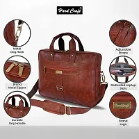 PU Leather Formal Office Laptop Sleeve Bag For 15.6 inch Laptop MacBook INoteBook Notepad Tablets Crossbody Briefcase Messenger Bag for Men Women With Detachable Shoulder Straps Rust-thumb4